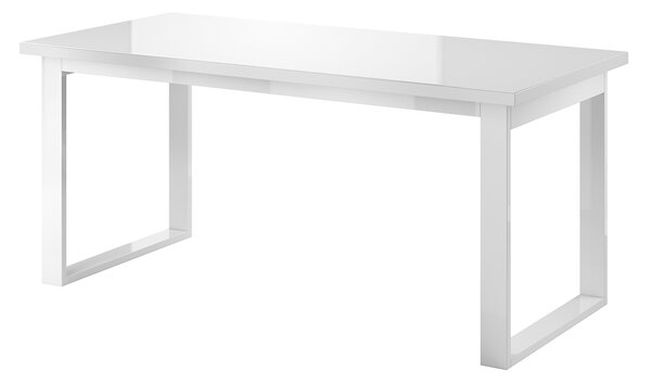 Rozkládací jídelní stůl HELIO HE92 bílý / bílé sklo