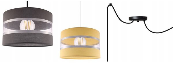Závěsné svítidlo Elegance Spider, 2x textilní stínítko (mix 3 barev), (výběr ze 2 barev konstrukce), (fi 35cm)