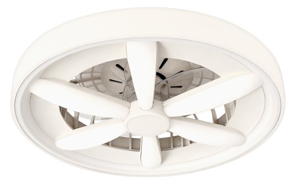 LED RGBW Stmívatelné stropní svítidlo s ventilátorem MALAWI LED/48W/230V bílá+DO