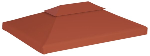 Dvojitá střecha na altán 310 g/m² 4 x 3 m cihlová