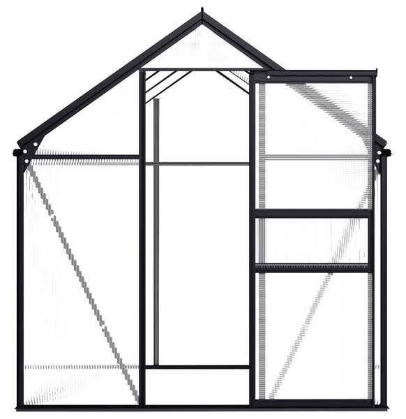 Skleník antracitový hliníkový 3,61 m²