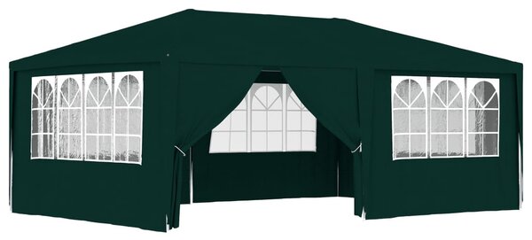 Profesionální party stan s bočnicemi 4 x 6 m zelený 90 g/m²