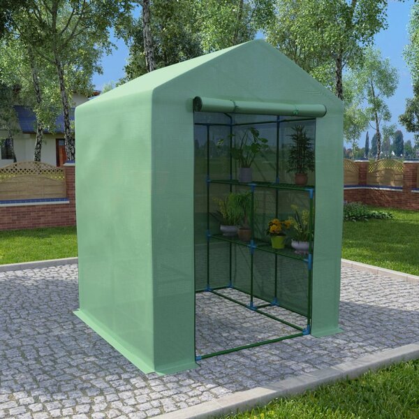 Skleník s policemi ocel 143 x 143 x 195 cm