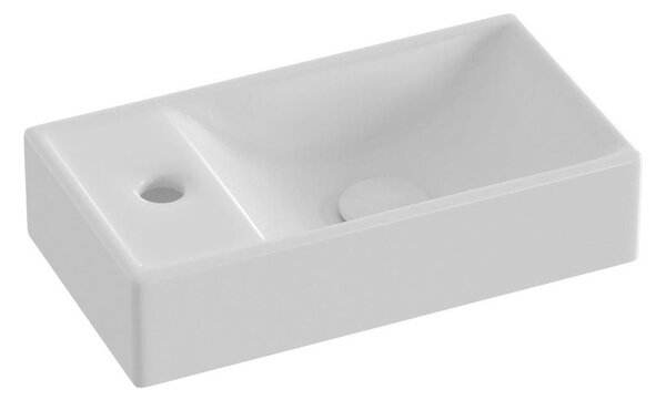 Ravak XJXL1240000 - Závěsné umyvadlo VEDA 40,8x22,2 cm keramika/bílá