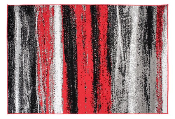 Makro Abra Kusový koberec moderní MAYA Pruhy Q542A červený šedý Rozměr: 220x300 cm