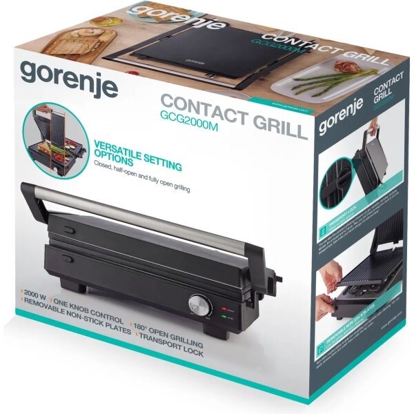 GORENJE GCG2000M - Kontaktní gril 1800W/230V černá