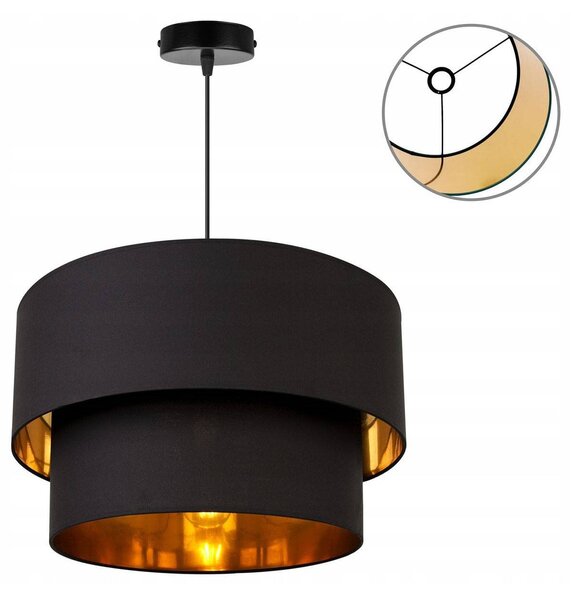 Závěsné svítidlo Mediolan, 1x textilní stínítko (výběr ze 6 barev), (výběr ze 3 barev konstrukce), (fi 40cm), g