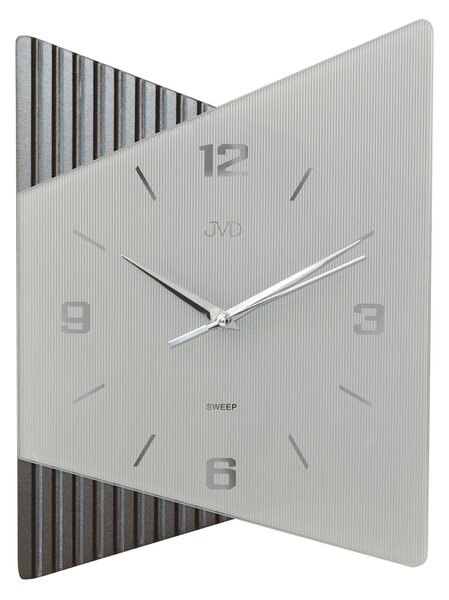 JVD Moderní luxusní netikající skleněné hodiny JVD NS13011.1 s tichým chodem (JVD Moderní luxusní netikající skleněné hodiny JVD NS13011.1 s tichým chodem)