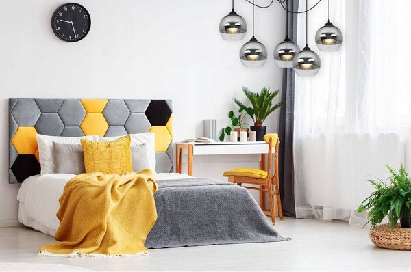 Závěsné svítidlo Bergen Spider, 5x chromové/transparentní skleněné stínítko (fi 15cm)