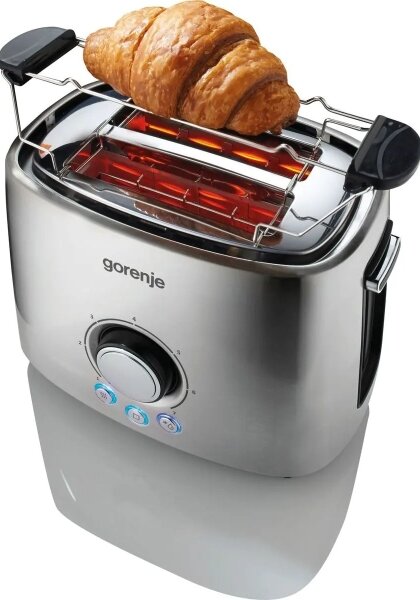 GORENJE T1000E - Topinkovač s dvěma otvory a rozpékačem 1000W/230V nerez