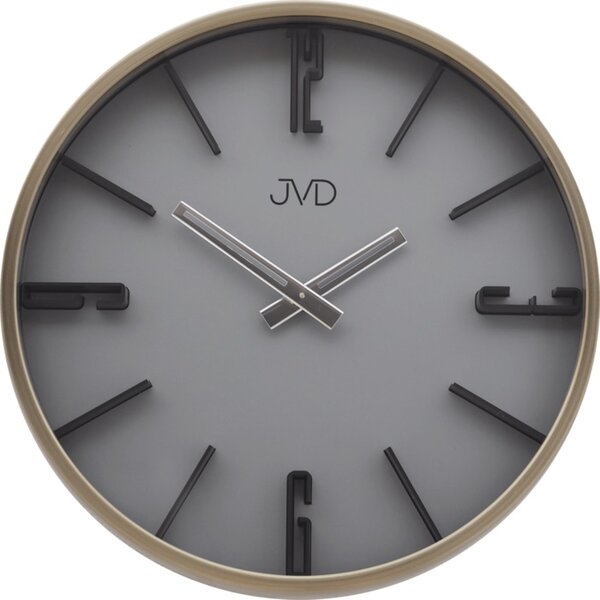 Designové moderní celokovové nástěnné hodiny JVD HC17.2 ( )