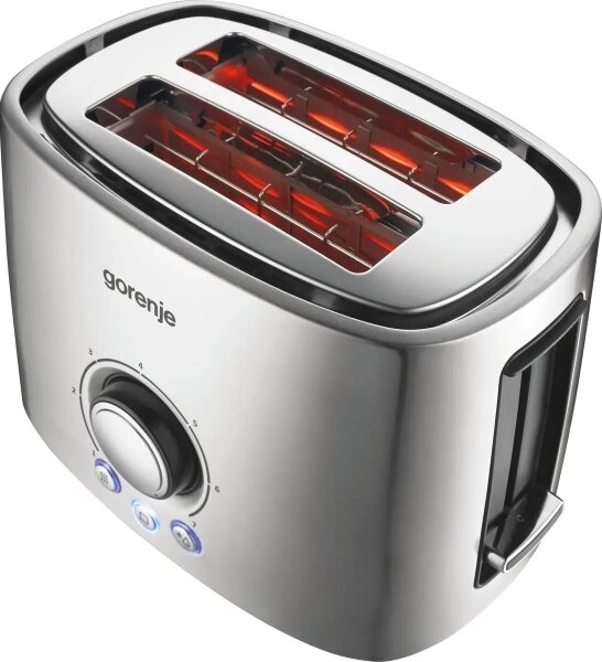 GORENJE T1000E - Topinkovač s dvěma otvory a rozpékačem 1000W/230V nerez