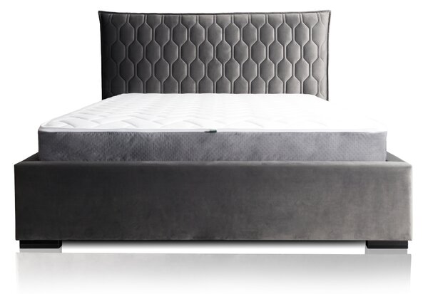 Čalouněná postel 160x200 cm Newie (šedá). Vlastní profesionální přeprava až k Vám domů 1036139