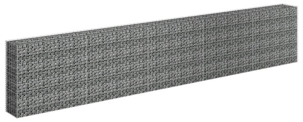 Gabionový vyvýšený záhon pozinkovaná ocel 450 x 30 x 90 cm