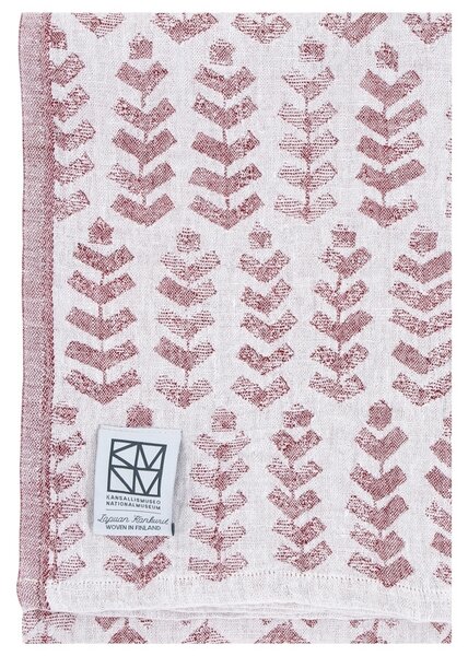 Lněný ručník Ruusu, bordový, Rozměry 95x180 cm