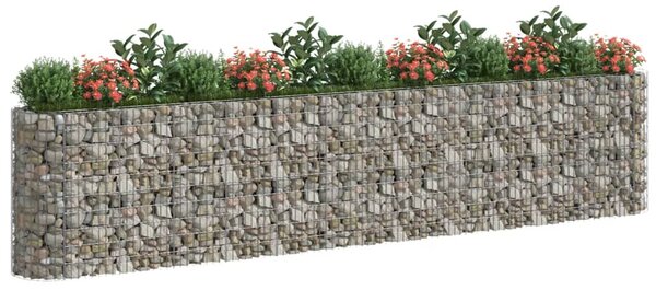 Gabionový vyvýšený záhon pozinkované železo 470 x 50 x 100 cm