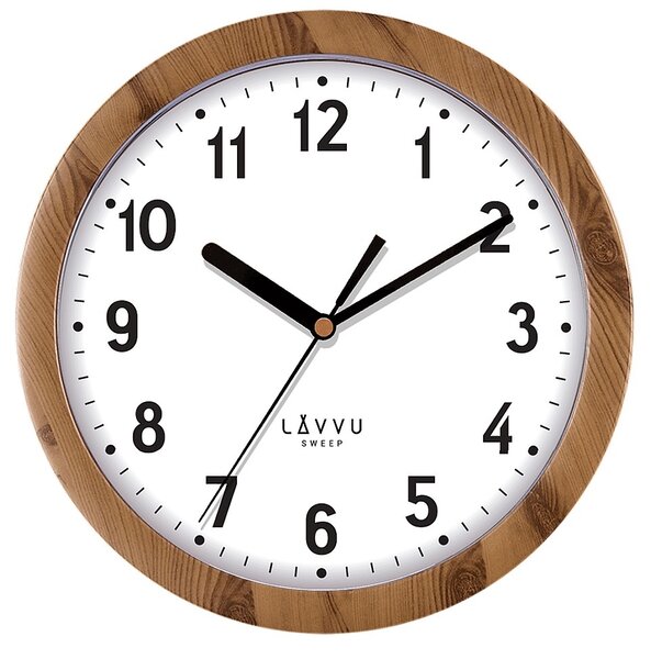 Nástěnné hodiny v imitaci dubového dřeva LAVVU BASIC LCS2030 (imitace dřeva)