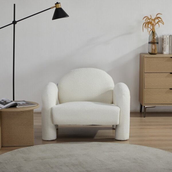 Křeslo SEDIA TEDDY BOUCLÉ ​​krémové 778131