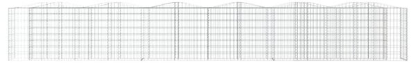 Klenutý gabion vyvýšený záhon 600x50x100 cm pozinkované železo