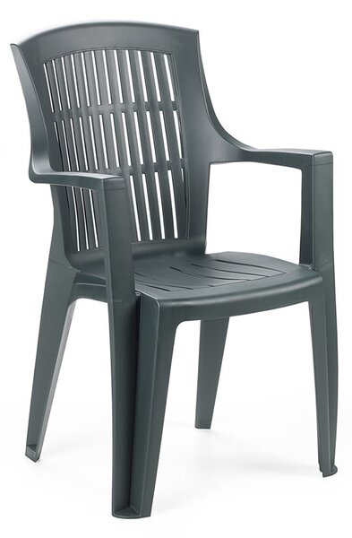Zahradní židle KARA — plast, více barev Zelená