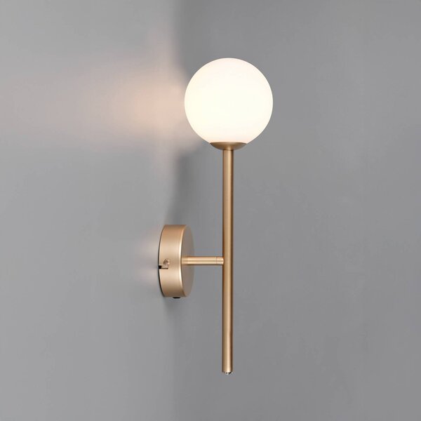 Trio Lighting Nástěnné světlo Firano, zlatá, výška 42 cm, kov, Mosaz / zlato, Obývací pokoj / jídelna, kov, Moderní