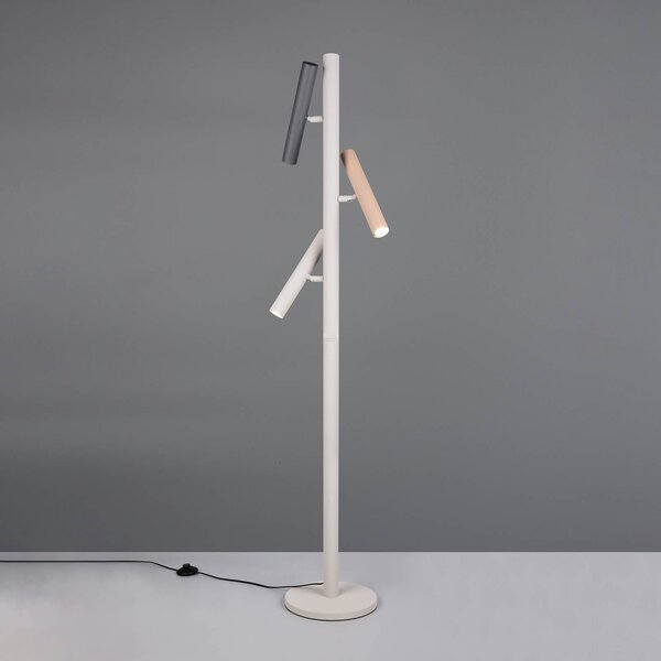 Trio Lighting Stojací lampa Terloa, barevná, výška 143 cm, kov, 3ramenná, Vícebarevná, Obývací pokoj / jídelna, kov, Moderní
