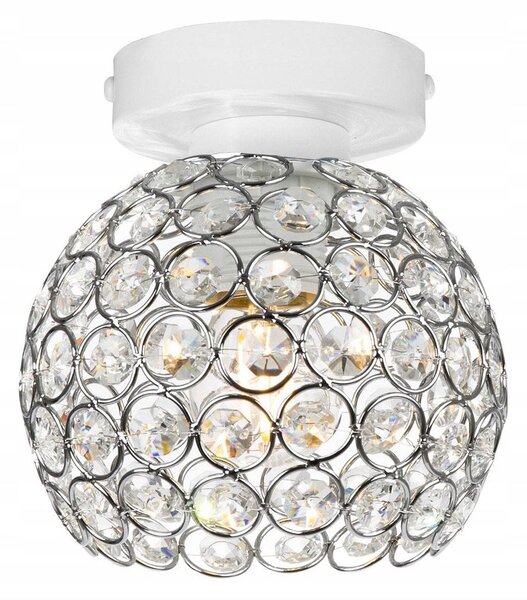 Stropní svítidlo Crystal, 1x stříbrné křišťálové stínítko, (výběr ze 2 barev konstrukce)