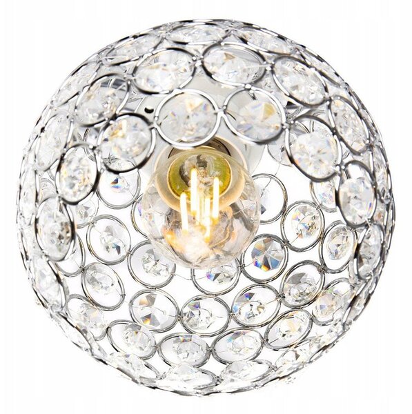 Stropní svítidlo Crystal, 1x stříbrné křišťálové stínítko, (výběr ze 2 barev konstrukce)