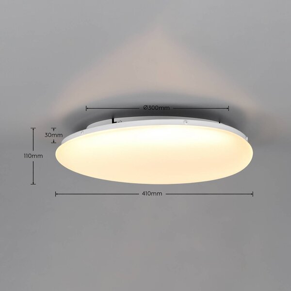 Trio Lighting LED stropní svítidlo Ozera, délka 55 cm, bílé, plast,, stmívatelný, Bílá / opál, Obývací pokoj / jídelna, Plast, Moderní