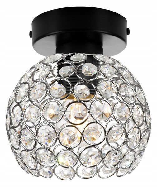 Stropní svítidlo Crystal, 1x stříbrné křišťálové stínítko, (výběr ze 2 barev konstrukce)