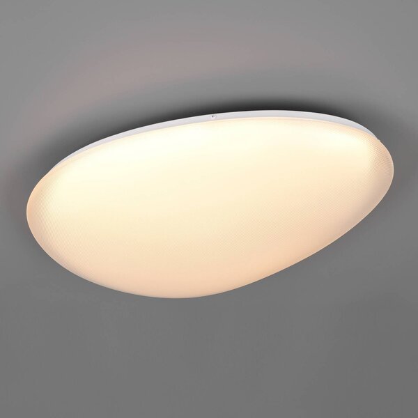 Trio Lighting LED stropní svítidlo Ozera, délka 55 cm, bílé, plast,, stmívatelný, Bílá / opál, Obývací pokoj / jídelna, Plast, Moderní