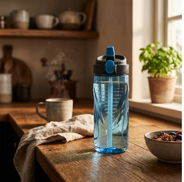 Sistema Láhev s brčkem Hydrate Quick Flip Top 520 ml, modrá