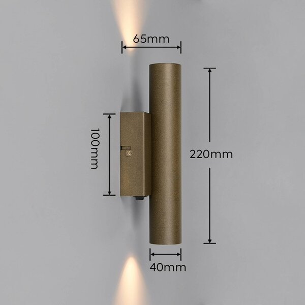 Trio Lighting Nástěnné bodové svítidlo Dara, výška 22 cm, platinová barva, kov, 2ramenné, Hliník / šedá / zinek, Obývací pokoj / jídelna, kov, Moderní