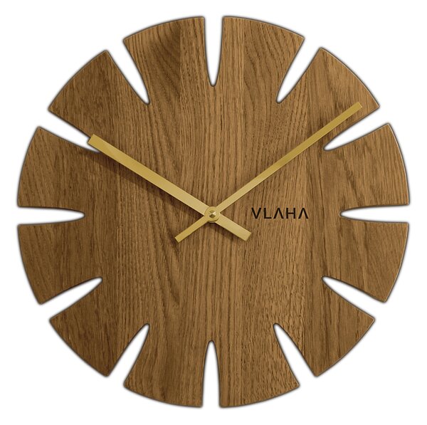 VLAHA Dubové hodiny vyrobené v Čechách VLAHA VCT1013 s vůní dub. dřeva (hodiny s vůní dubového dřeva a certifikátem pravosti a datem výroby)