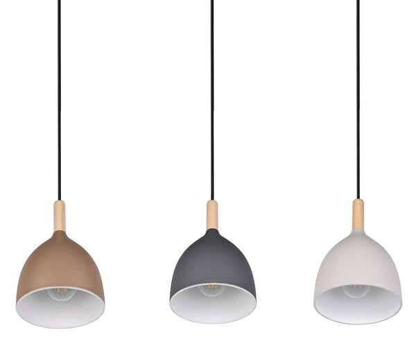 Trio Lighting Závěsné světlo Jerano, délka 90 cm, barevné, kovové, 3ramenné, stmívatelný, Vícebarevná, Obývací pokoj / jídelna, kov, Moderní