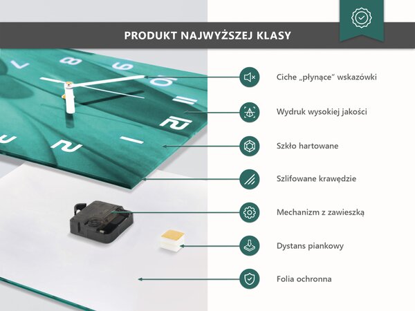 Skleněné hodiny vertikální Abstrakce zsppb-30x60-00084005