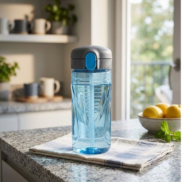 Sistema Láhev s brčkem Hydrate Quick Flip Top 520 ml, modrá
