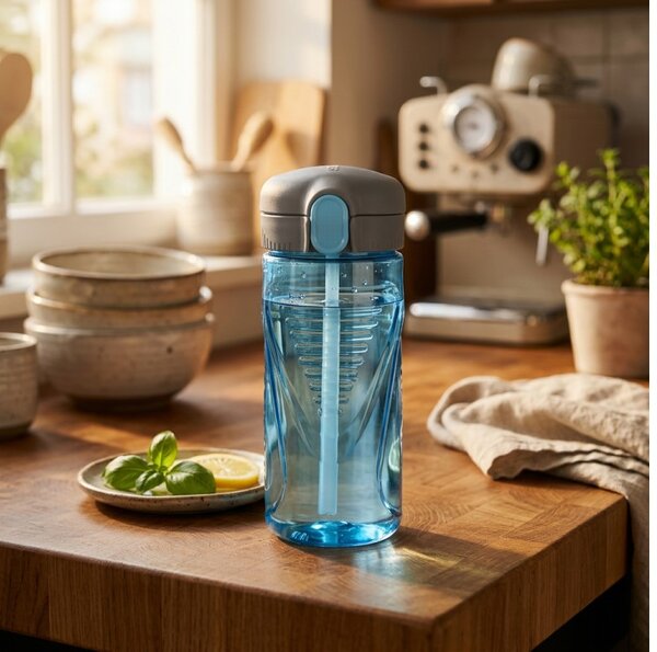 Sistema Láhev s brčkem Hydrate Quick Flip Top 520 ml, modrá