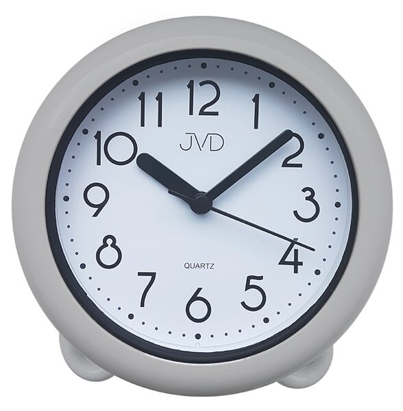 Stříbrné saunové hodiny JVD basic SH018.1 do koupelny či sauny (Koupelnové hodiny)