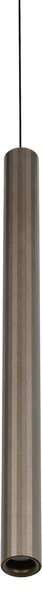 Trio Lighting LED závěsné světlo Arimato, Ø 4 cm, platinová barva, kov,, Hliník / šedá / zinek, Obývací pokoj / jídelna, kov, Moderní