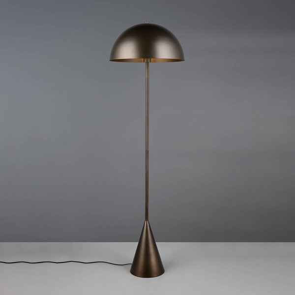 Trio Lighting Stojací lampa Alfie, platinová barva, výška 130 cm, kov, E27, Hliník / šedá / zinek, Obývací pokoj / jídelna, kov