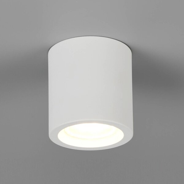 Trio Lighting Stropní světlo Biscotto, matná bílá, Ø 9,5 cm, kov, IP44, Bílá / opál, Obývací pokoj / jídelna, kov, Moderní