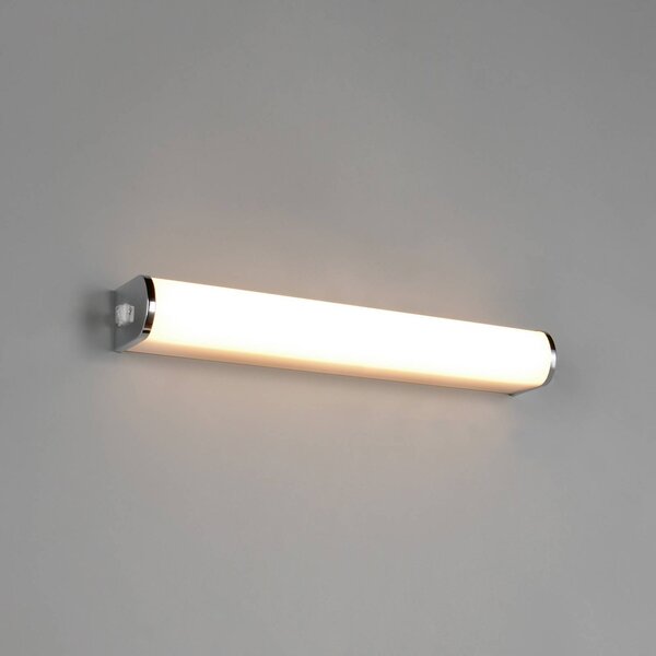 Trio Lighting LED nástěnné světlo Giacomo, šířka 41 cm, chrom, kov, IP44, Chrom / stříbro, Koupelna, kov, Moderní