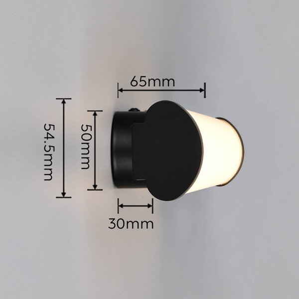 Trio Lighting LED nástěnné světlo Ernesto, černá, šířka 40 cm, 3 000 K, IP44, Černá, Koupelna, kov, Moderní
