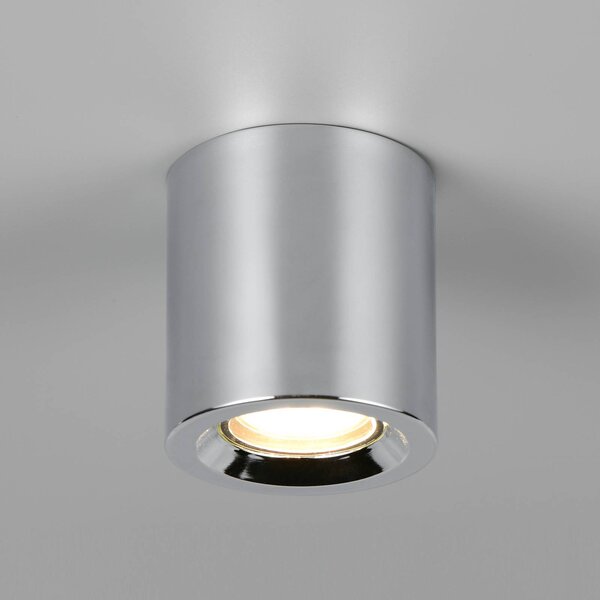 Trio Lighting Stropní světlo Biscotto, chromová barva, Ø 9,5 cm, kov, IP44, Chrom / stříbro, Obývací pokoj / jídelna, kov, Moderní