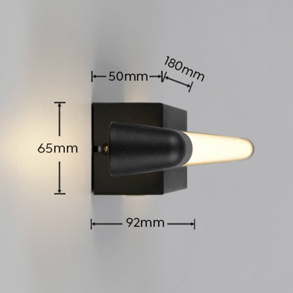 Trio Lighting LED nástěnné světlo Alberto, černá, šířka 71 cm, IP44, stmívatelný, Černá, Koupelna, kov, Moderní