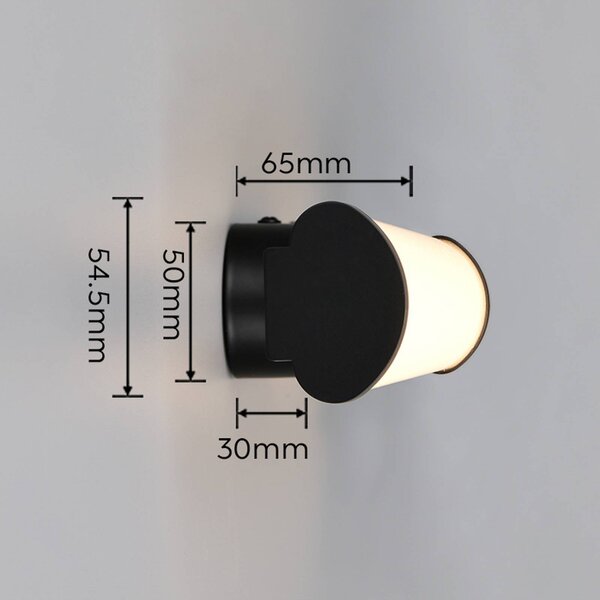 Trio Lighting LED nástěnné světlo Ernesto, černá, šířka 60 cm, 3 000 K, IP44, Černá, Koupelna, kov, Moderní
