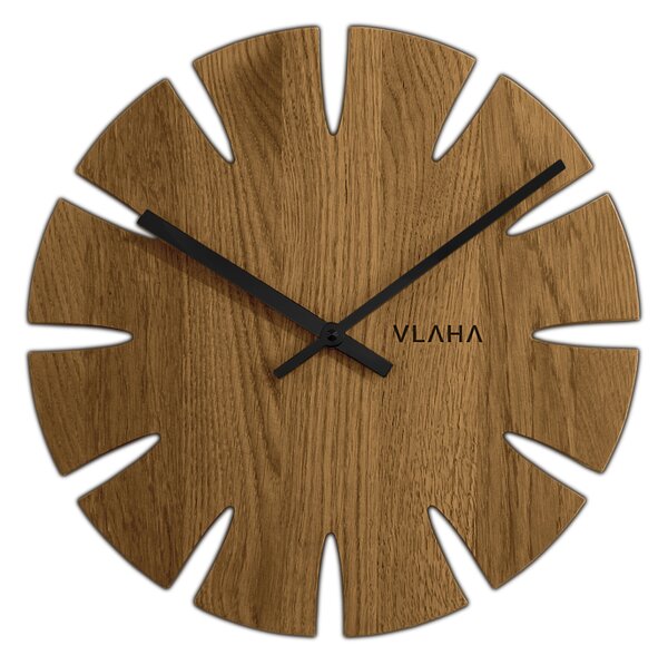 VLAHA Dubové hodiny VLAHA vyrobené v Čechách VLAHA VCT1015 s vůní dubového dřeva (hodiny s vůní dubového dřeva a certifikátem pravosti a datem výroby)
