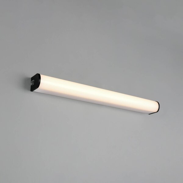 Trio Lighting LED nástěnné světlo Giacomo, šířka 60 cm, černá, kov, IP44, Černá, Koupelna, kov, Moderní