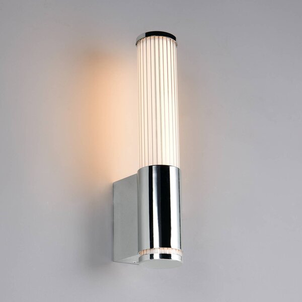 Trio Lighting LED nástěnné světlo Stefano, chromová, výška 29 cm, kov, IP44, Chrom / stříbro, Koupelna, Plast, Moderní
